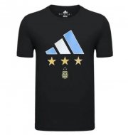 2022 FIFA World Cup Argentina Three Stars Black Champions T-Shirt