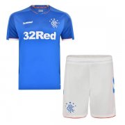 Kids Glasgow Rangers 2018-19 Home Soccer Shirt With Shorts