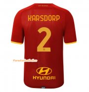 2021-22 AS Roma Home Soccer Jersey Shirt with KARSDORP 2 printing