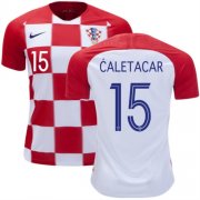 2018 World Cup Croatia Home Soccer Jersey Shirt Duje Caleta-Car #15