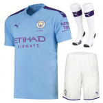 2019-20 Manchester City Home Soccer Whole Kit (Shirt + Shorts + Socks)