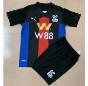 Kids Crystal Palace FC 2020-21 Third Away Black Soccer Kits Shirt With Shorts
