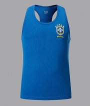 2020-21 Brazil Blue Narrow-Back Vest Soccer Jersey Shirt