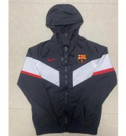 2022-23 Barcelona Black Hoodie Windbreaker Jacket