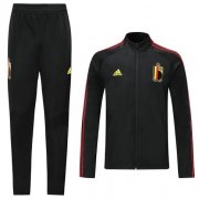 2020 Belgium Black High Neck Collar Jacket and Pants Training Kit
