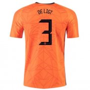 2020 EURO Netherlands Home Soccer Jersey Shirt MATTHIJS DE LIGT 3