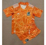 Kids 2022 FIFA World Cup Mexico Orange Goalkeeper Soccer Kits Shirt with Shorts