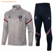 2020-21 PSG x Jordan Grey Training Suits Jacket with Pants