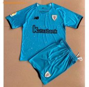 Kids Athletic Bilbao 2021-22 Goalkeeper Blue Soccer Kits Shirt With Shorts