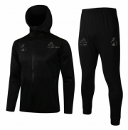 2021-22 Real Madrid Black Training Kits Hoodie Jacket with Pants