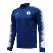 18-19 Chelsea Blue&White V-Neck Training Jacket