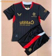 2021-22 Glasgow Rangers Kids Away Soccer Kits Shirt With Shorts