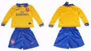 Kids Arsenal 13/14 Away Long Sleeve Jersey Kit(Shirt+shorts)