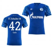 2019-20 Schalke 04 Home Soccer Jersey Shirt Jonas Carls #42