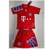 2020-21 Bayern Munich Kids Human Race Soccer Youth Kits Shirt With Shorts