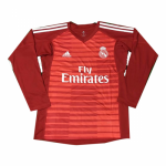 2018-19 Real Madrid Goalkeeper Red Long Sleeve Soccer Jersey Shirt