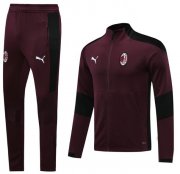 2020-21 AC Milan Wine Red Training Kits Jacket and Pants
