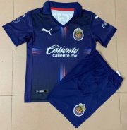 Kids Chivas Deportivo Guadalajara 2021 Third Away Soccer Kits Shirt With Shorts
