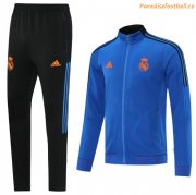 2021-22 Real Madrid Dark Blue Training Kits Jacket with Pants