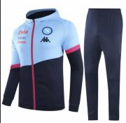 2020-21 Napoli Black Blue Hoodie Jacket Training Suits With Pants