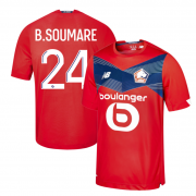 2020-21 LOSC Lille Home Soccer Jersey Shirt B.SOUMARE #24