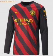 2022-23 Manchester City Long Sleeve Away Soccer Jersey Shirt