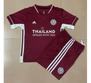2020-21 Kids Leicester City Third Away Soccer Kits Shirt With Shorts