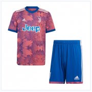 2022-23 Juventus Kids Third Away Soccer Kits Shirt With Shorts