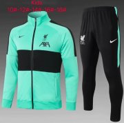 Kids 2020-21 Liverpool Green Jacket and Pants Training Kits