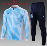 Kids 2019-20 Olympique Marseille White Jacket and Pants Training Kits