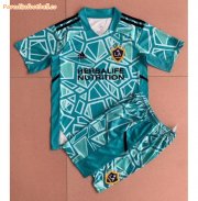 Kids Los Angeles Galaxy 2022-23 Green Goalkeeper Soccer Kits Shirt With Shorts