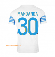 2021-22 Marseille Home Soccer Jersey Shirt with MANDANDA 30 printing