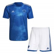 Kids Cruzeiro 2022-23 Home Soccer Kits Shirt With Shorts