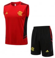 2022-23 Flamengo Red Training Vest Kits Shirt with Shorts
