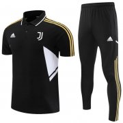 2022-23 Juventus Black Polo Kits Shirt + Pants