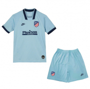 2019-20 Kids Atletico Madrid Third Away Soccer Shirt With Shorts