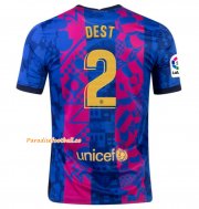 2021-22 Barcelona Third Away Soccer Jersey Shirt with SERGIÑO DEST 2 printing