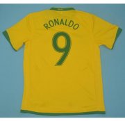 2006 Brazil Home Retro Soccer Jersey Shirt RONALDO #9