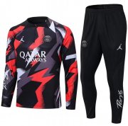 2022-23 PSG X Jordan Black Red Training Kits Sweatshirt with Pants