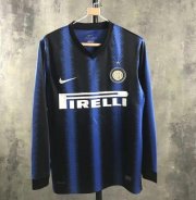 2010-11 Inter Milan Retro Home Long Sleeve Soccer Jersey Shirt
