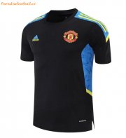2021-22 Manchester United Black Blue Training Shirt