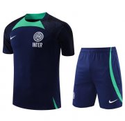 2022-23 Inter Milan Navy Training Kits Shirt with Shorts