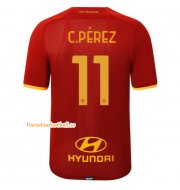 2021-22 AS Roma Home Soccer Jersey Shirt with C.PÉREZ 11 printing