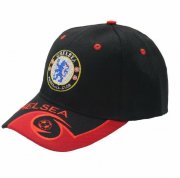 Chelsea Black Soccer Peak Cap
