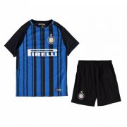 Kids Inter Milan 2017-18 Home Soccer Shirt With Shorts