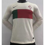 2022 FIFA World Cup Portugal Long Sleeve Away Soccer Jersey Shirt Player Version