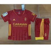 Kids Real Zaragoza 2020-21 Away Soccer Shirt With Shorts