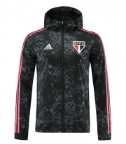 2021-22 Sao Paulo Black Pink Windbreaker Hoodie Jacket