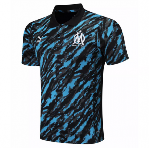 2021-22 Marseille Black Blue Polo Shirt
