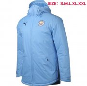 2020-21 Manchester City Blue Cotton Warn Coat
